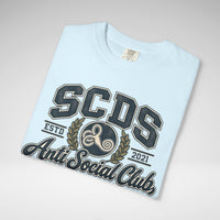 Personalizable SCDS Anti Social ClubComfort Colors Unisex Garment-Dyed T-shirt