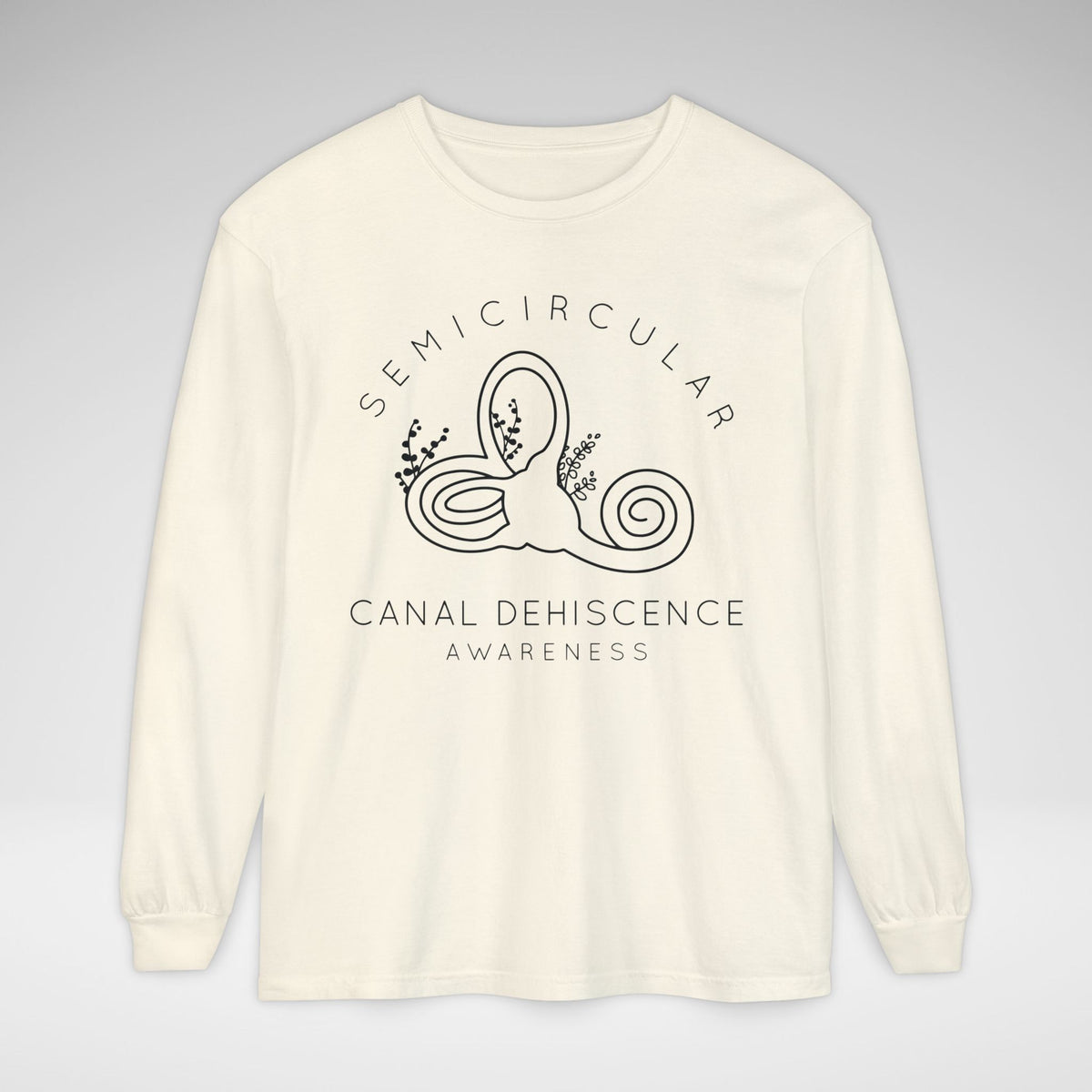 Semicircular Canal Dehiscence Comfort Colors Unisex Garment-dyed Long Sleeve T-Shirt