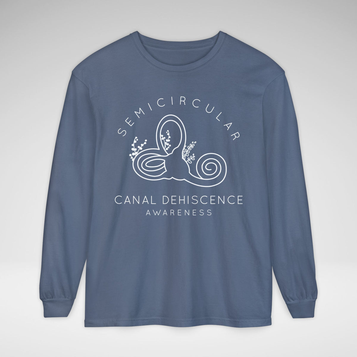 Semicircular Canal Dehiscence Comfort Colors Unisex Garment-dyed Long Sleeve T-Shirt
