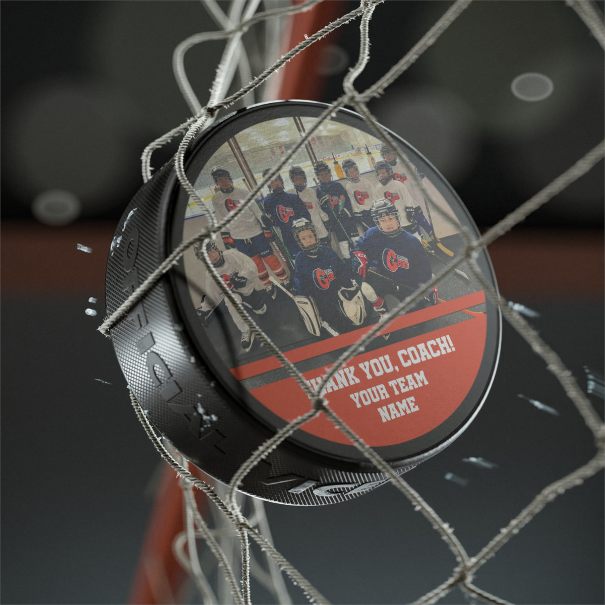 Custom Team Photo Hockey Puck