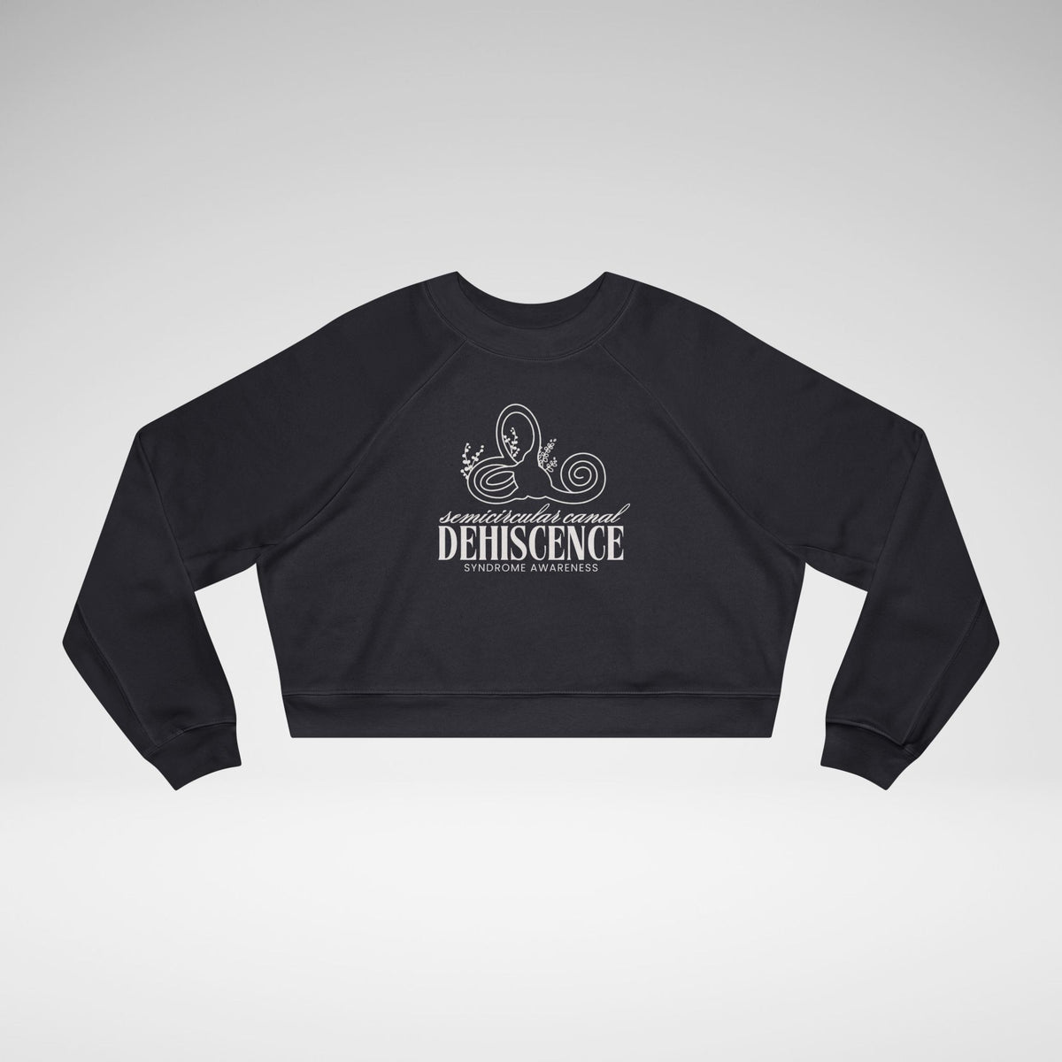Semicircular Canal Dehiscence Syndrome Awareness Women's Cropped Fleece Pullover