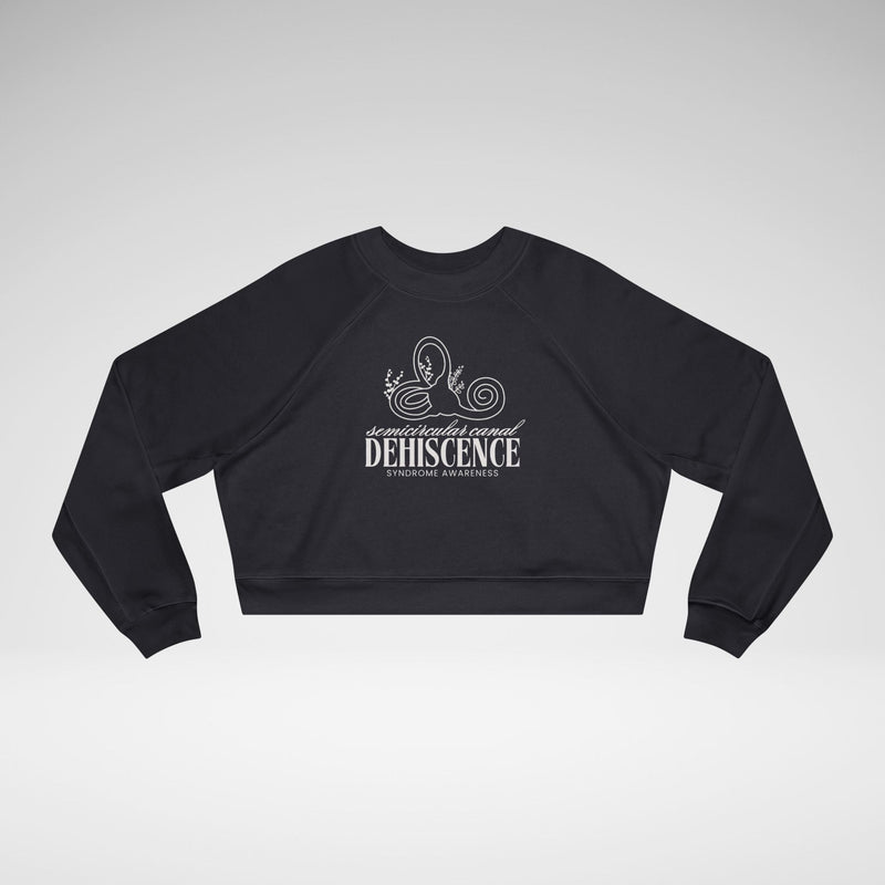 Semicircular Canal Dehiscence Syndrome Awareness Women's Cropped Fleece Pullover