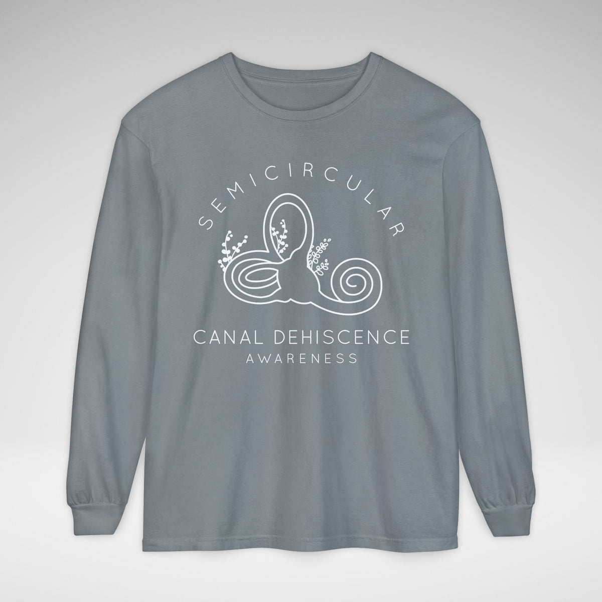 Semicircular Canal Dehiscence Comfort Colors Unisex Garment-dyed Long Sleeve T-Shirt