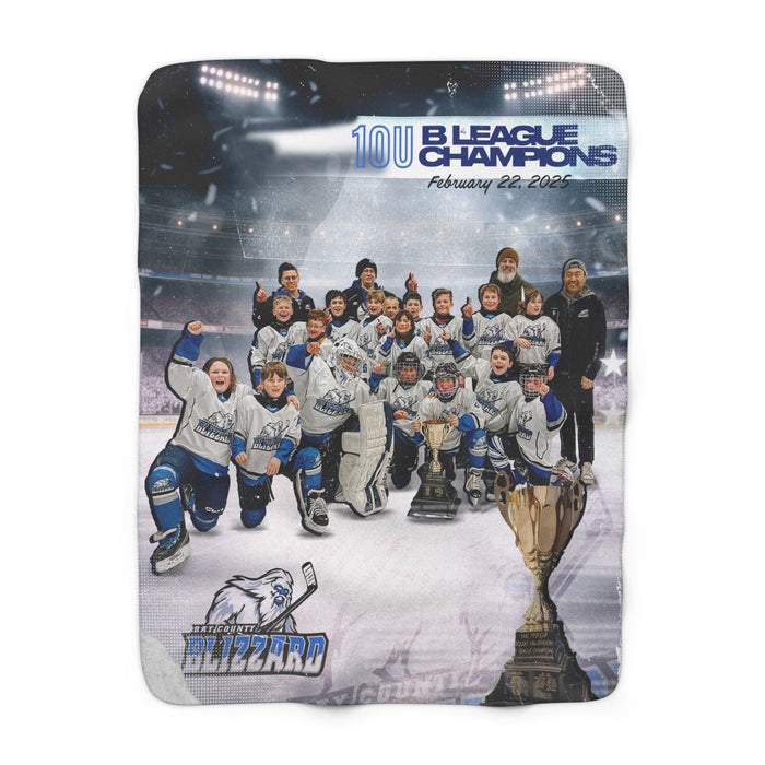 10U B League Champions Sherpa Fleece Blanket | 10U B League Champions Keepsake