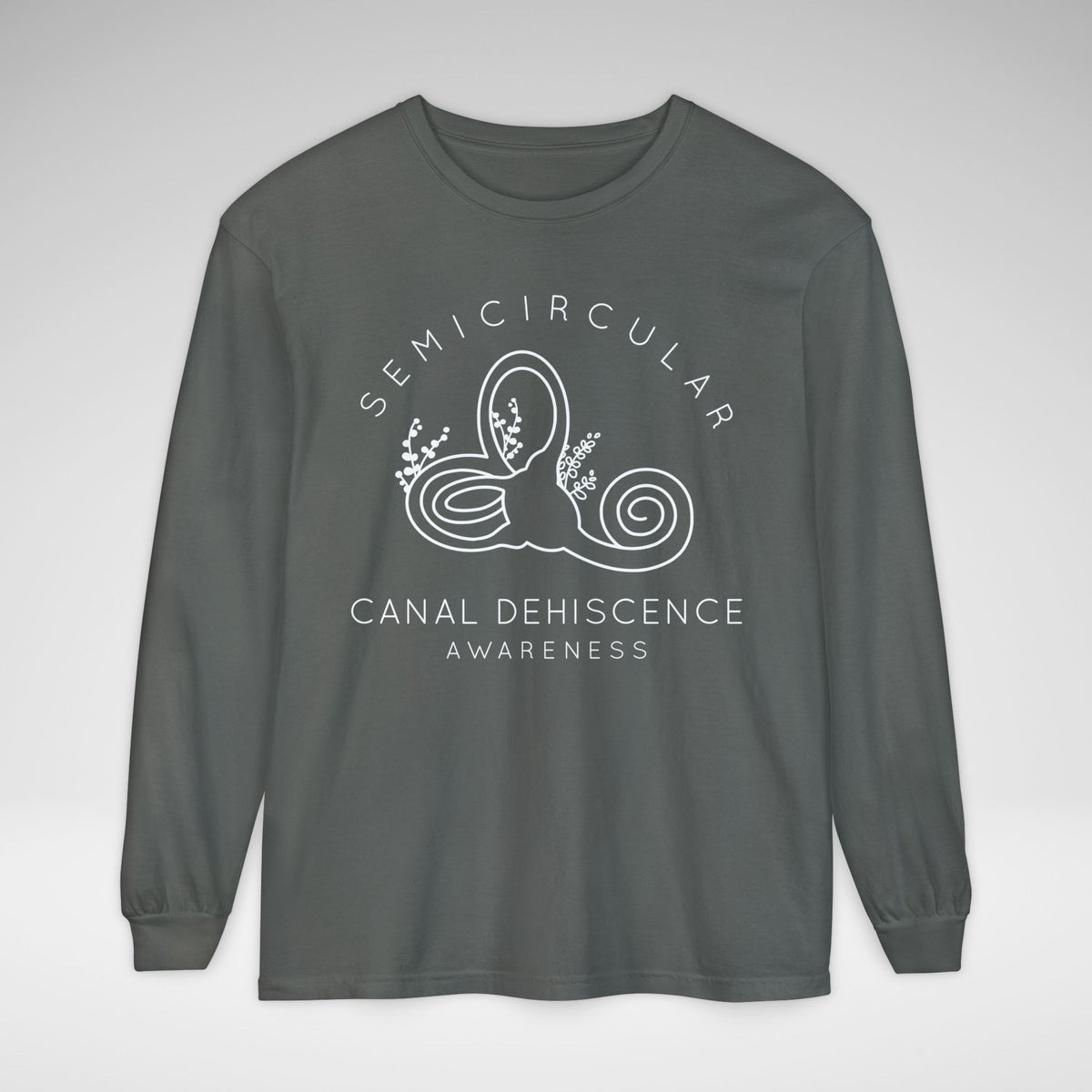 Semicircular Canal Dehiscence Comfort Colors Unisex Garment-dyed Long Sleeve T-Shirt