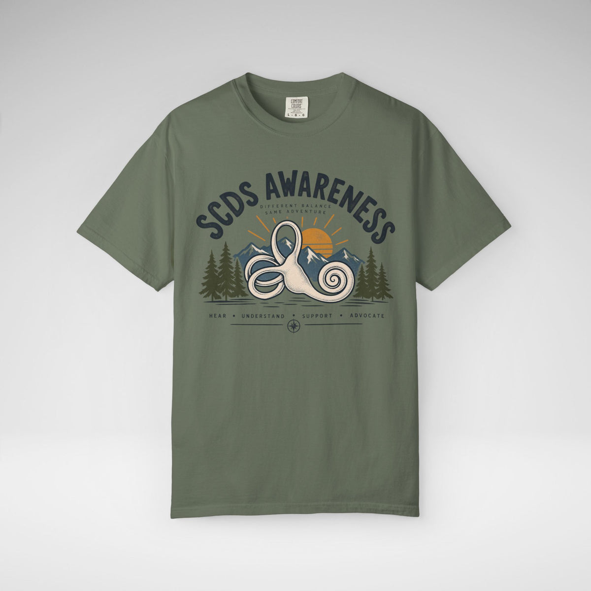 SCDS Awareness “Different Balance, Same Adventure” Comfort Colors Unisex Garment-Dyed T-shirt