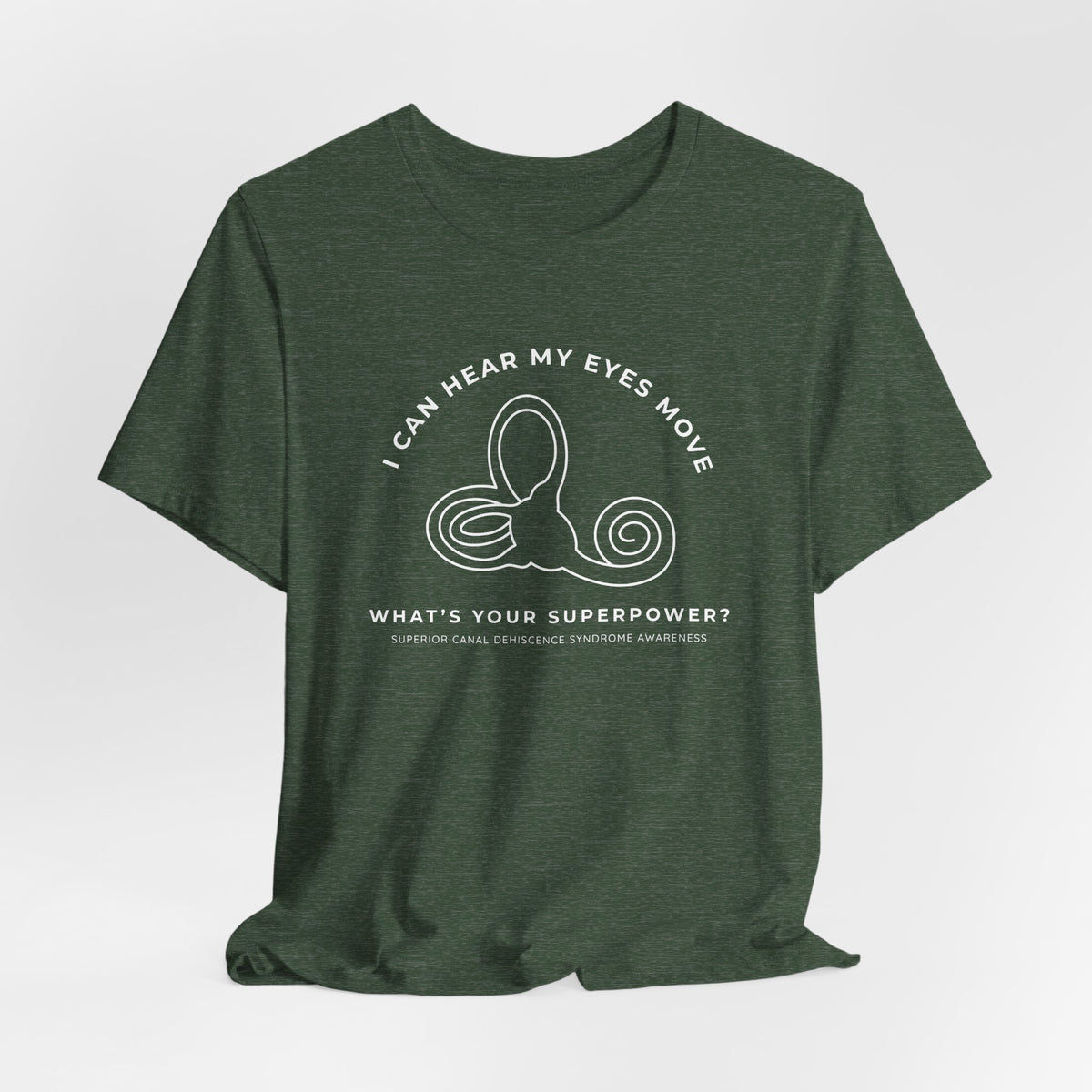 I Can Hear My Eyes Move SCDS Awareness Bella Canvas Unisex Jersey Short Sleeve Tee