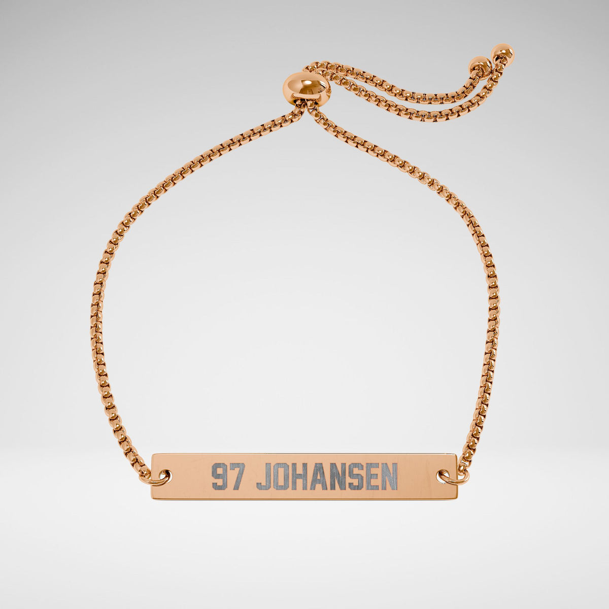 Custom Adjustable Name & Number Bracelet