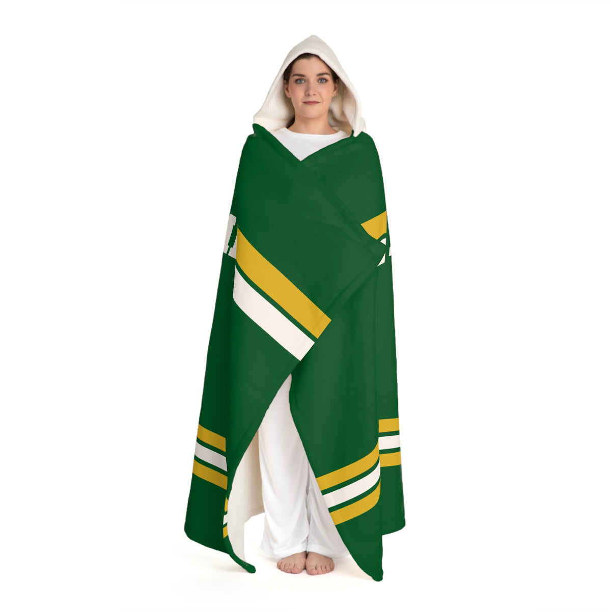 Custom Team Blanket Hooded Sherpa Fleece Blanket – Cozy Oversized Hooded Throw