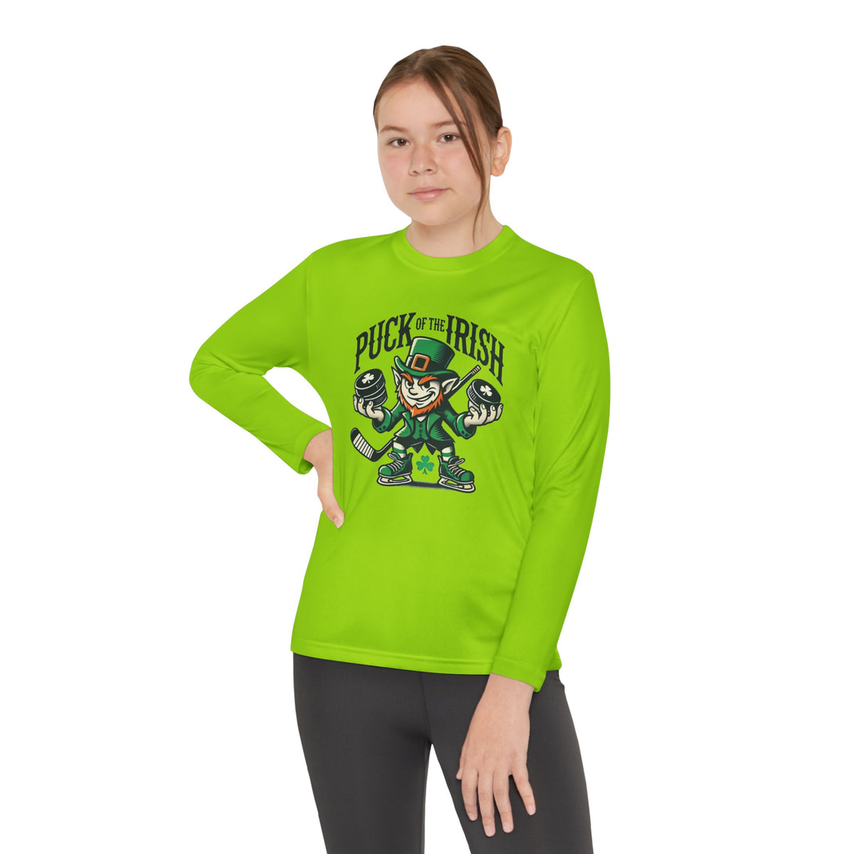 Puck of the Irish Youth Long Sleeve Competitor Tee