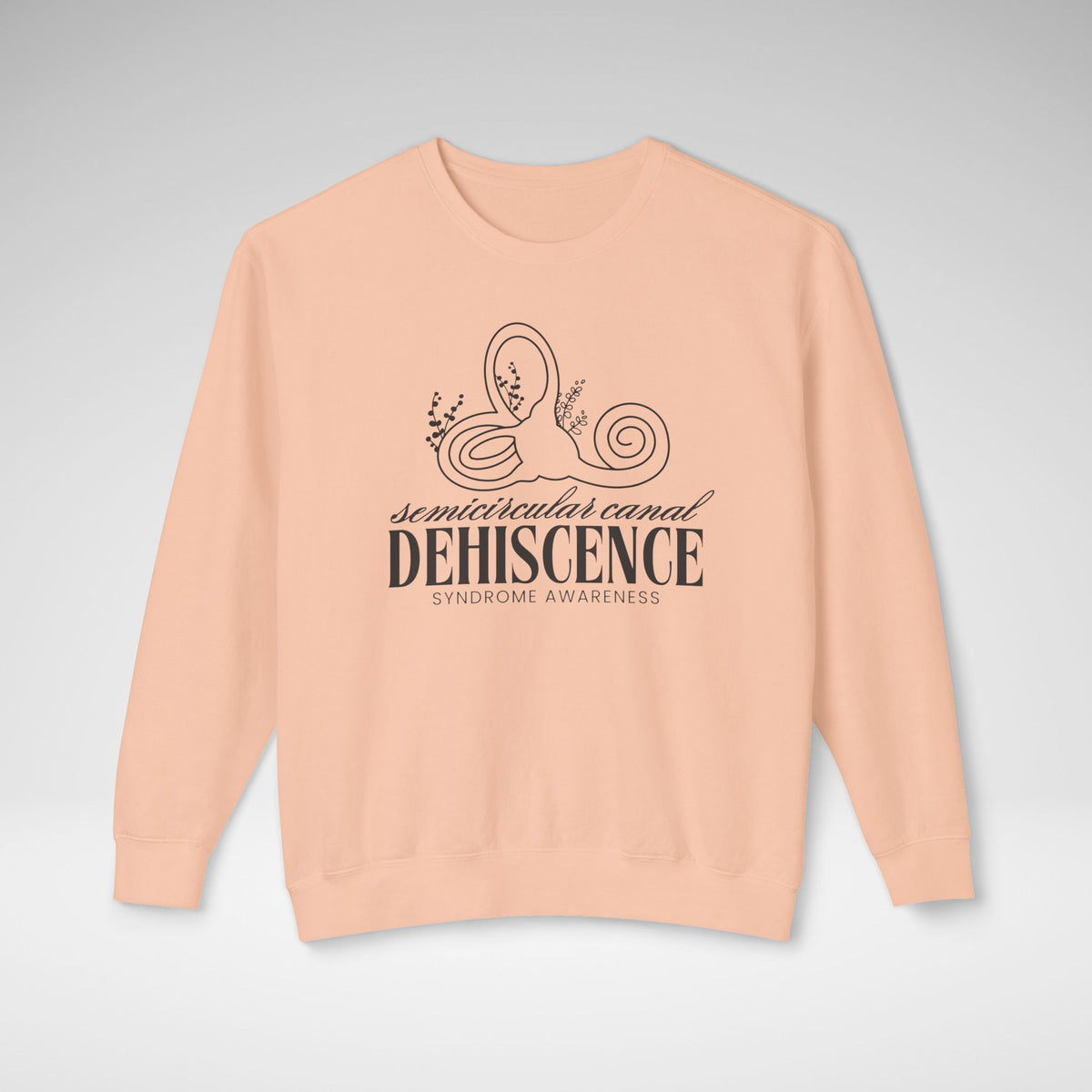 Semicircular Canal Dehiscence Syndrome Awareness Unisex Lightweight Comfort Colors Crewneck Sweatshirt