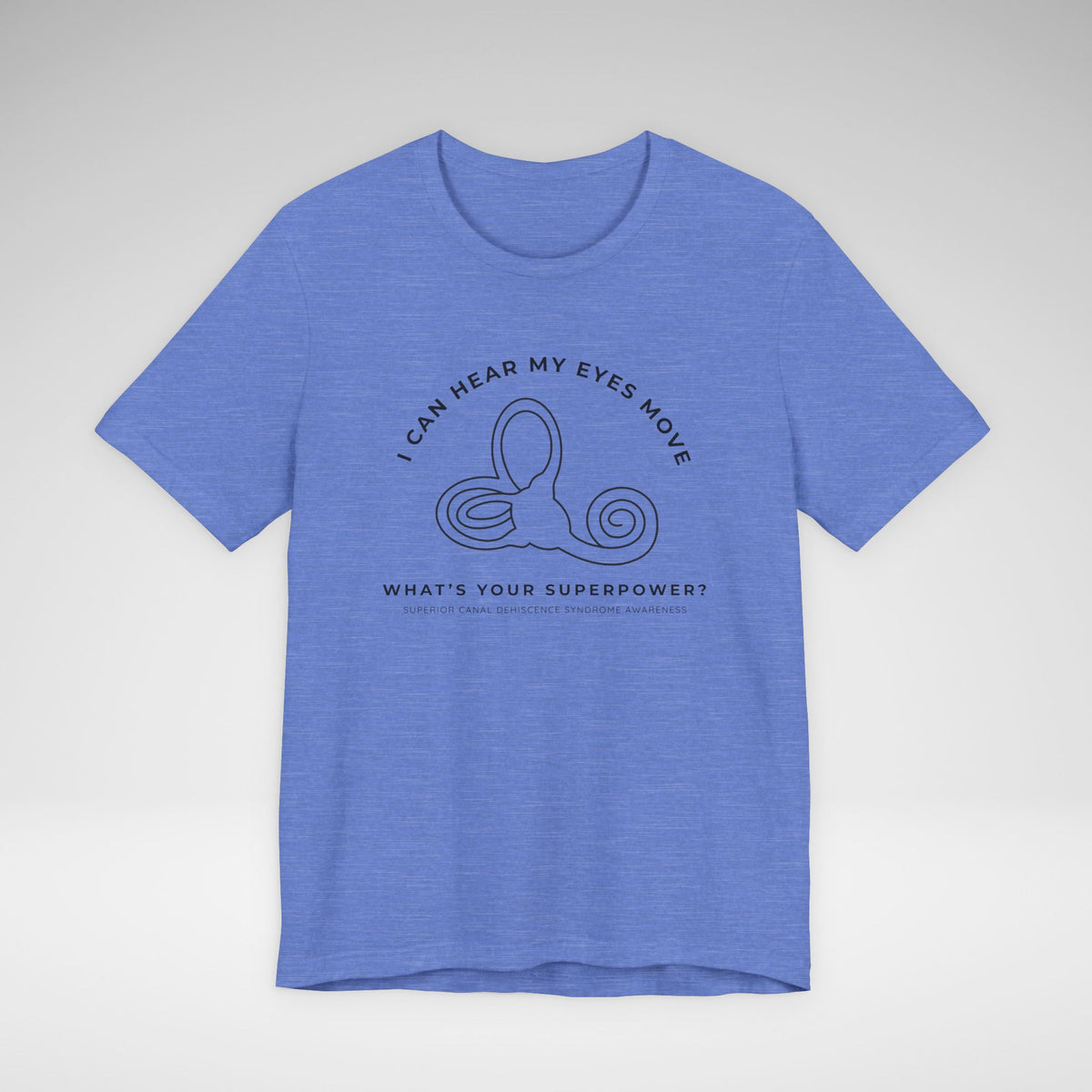 I Can Hear My Eyes Move SCDS Awareness Bella Canvas Unisex Jersey Short Sleeve Tee