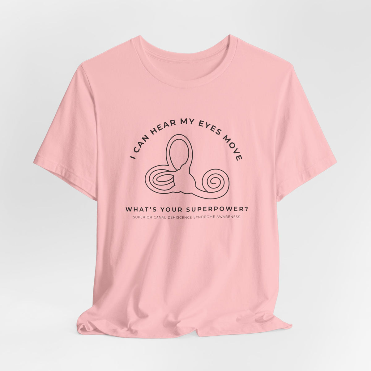 I Can Hear My Eyes Move SCDS Awareness Bella Canvas Unisex Jersey Short Sleeve Tee