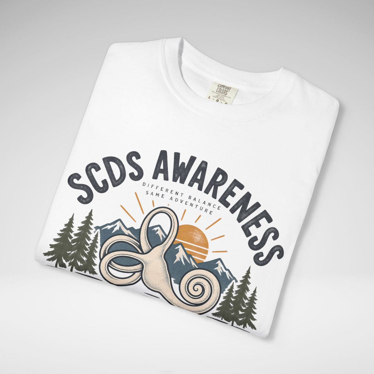 SCDS Awareness “Different Balance, Same Adventure” Comfort Colors Unisex Garment-Dyed T-shirt