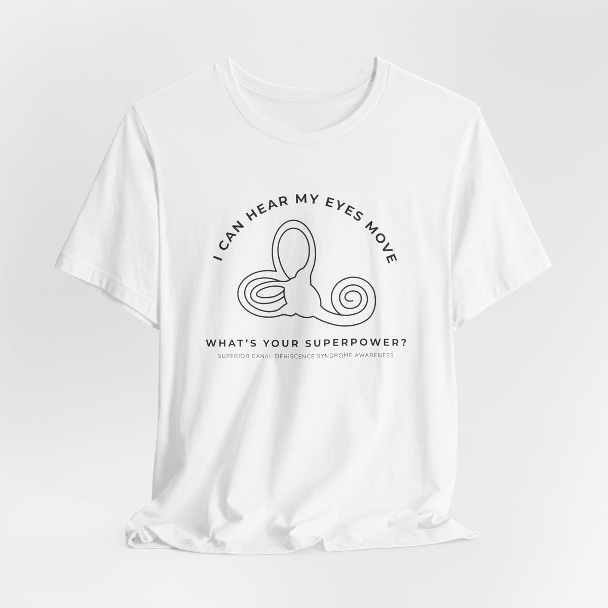 I Can Hear My Eyes Move SCDS Awareness Bella Canvas Unisex Jersey Short Sleeve Tee