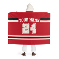 Custom Team Blanket Hooded Sherpa Fleece Blanket – Cozy Oversized Hooded Throw