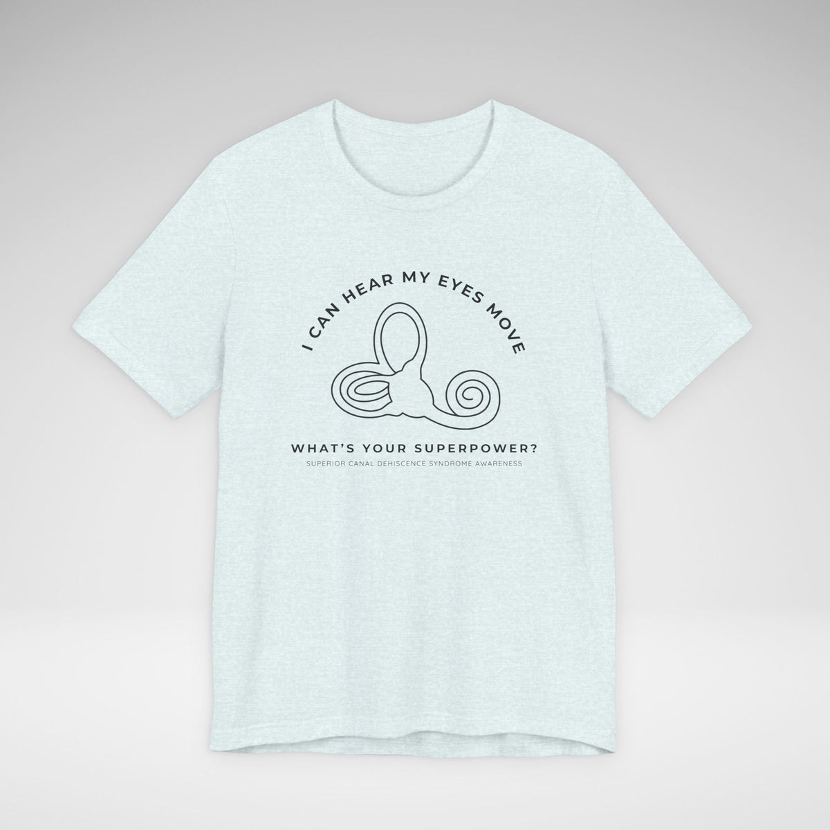 I Can Hear My Eyes Move SCDS Awareness Bella Canvas Unisex Jersey Short Sleeve Tee