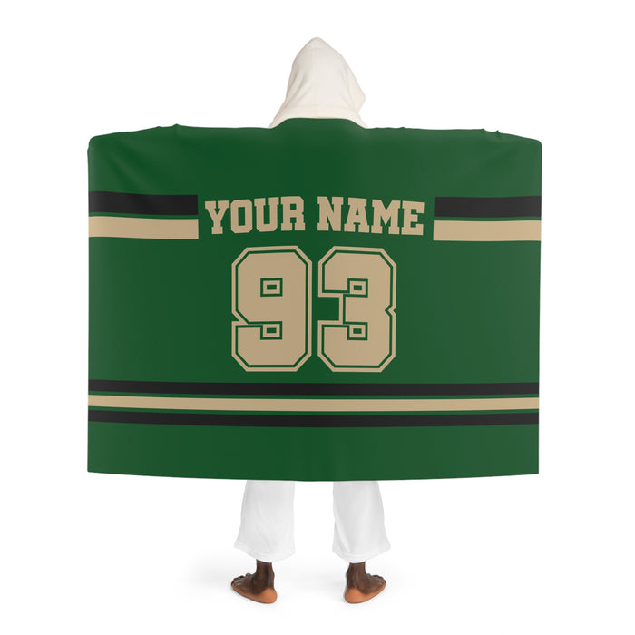 Custom Team Blanket Hooded Sherpa Fleece Blanket – Cozy Oversized Hooded Throw