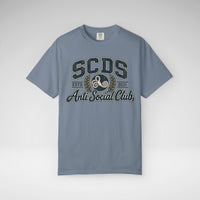 Personalizable SCDS Anti Social ClubComfort Colors Unisex Garment-Dyed T-shirt