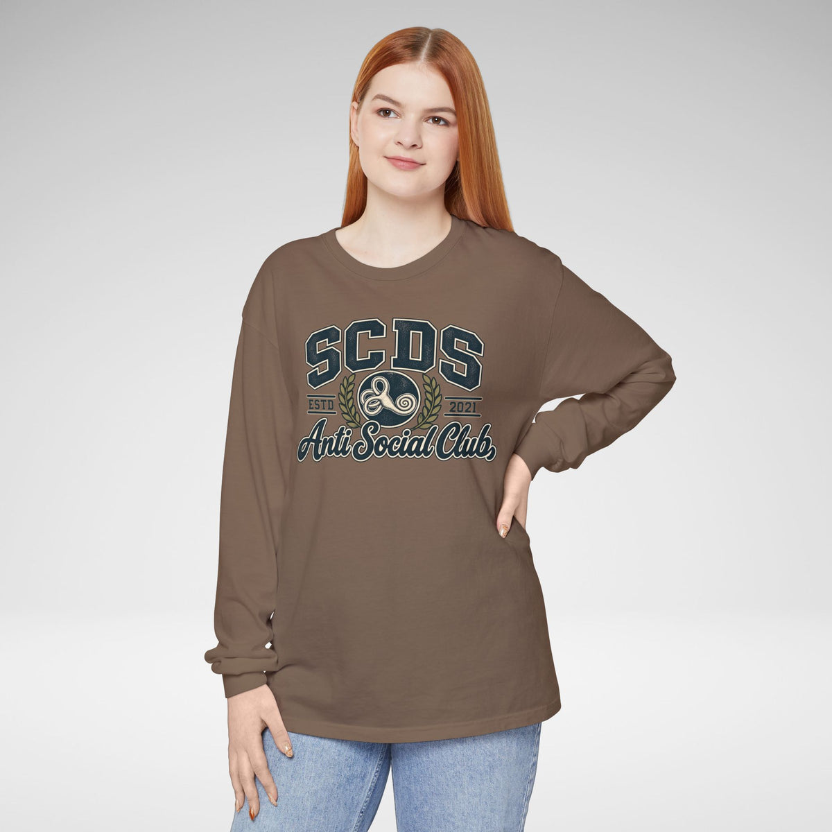 SCDS Anti Social Club Comfort Colors Unisex Garment-dyed Long Sleeve T-Shirt