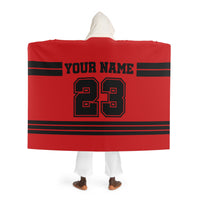 Custom Team Blanket Hooded Sherpa Fleece Blanket – Cozy Oversized Hooded Throw