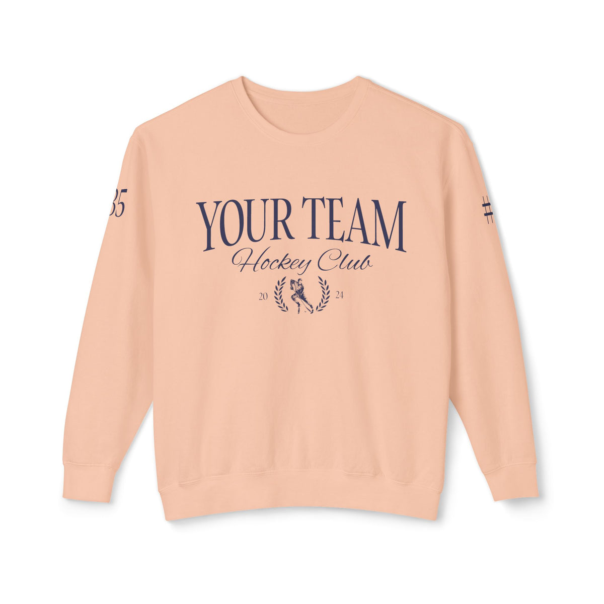 Custom Hockey Club Comfort Colors Unisex Lightweight Crewneck Sweatshirt