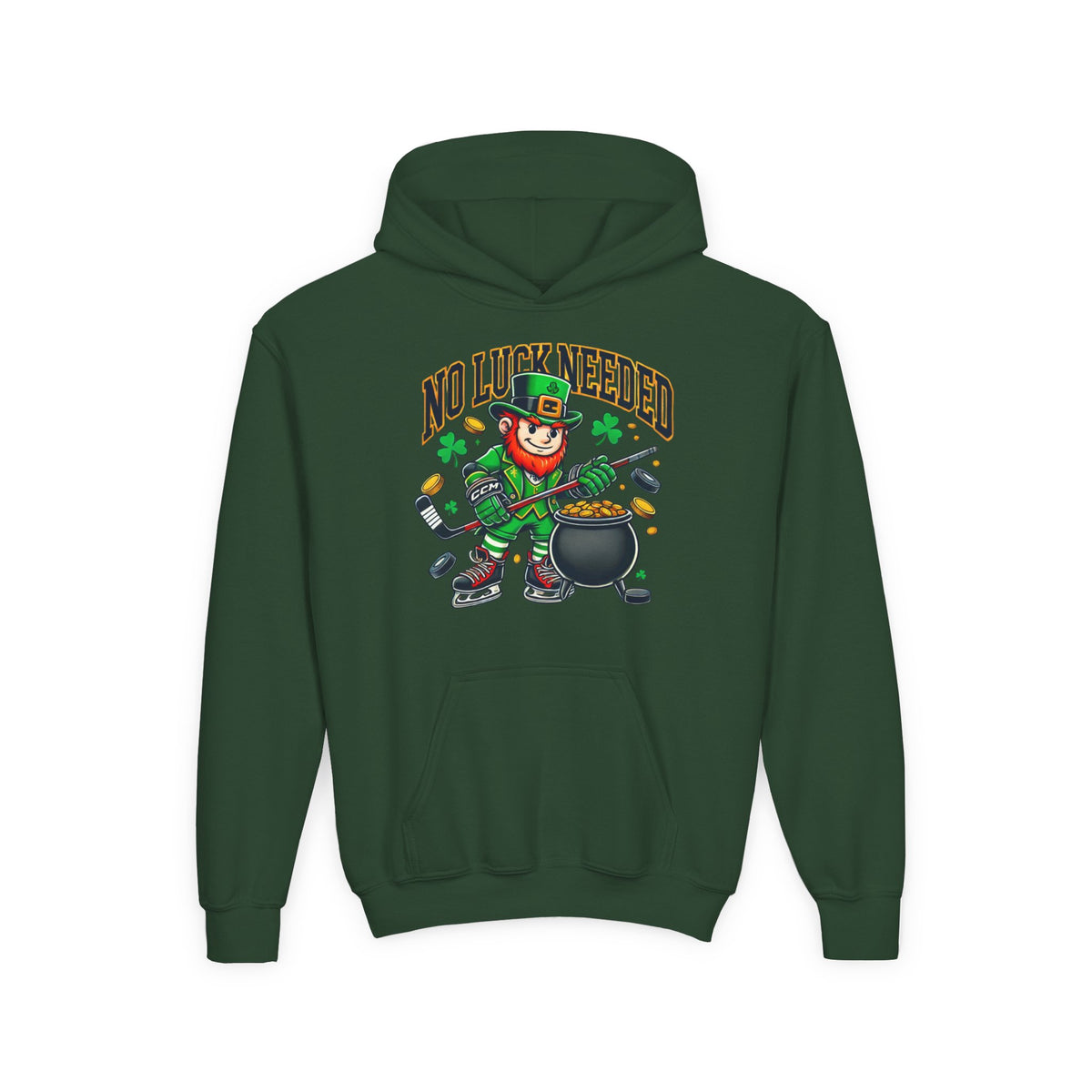 No Luck Needed  Youth Hoodie - St. Patrick's Day