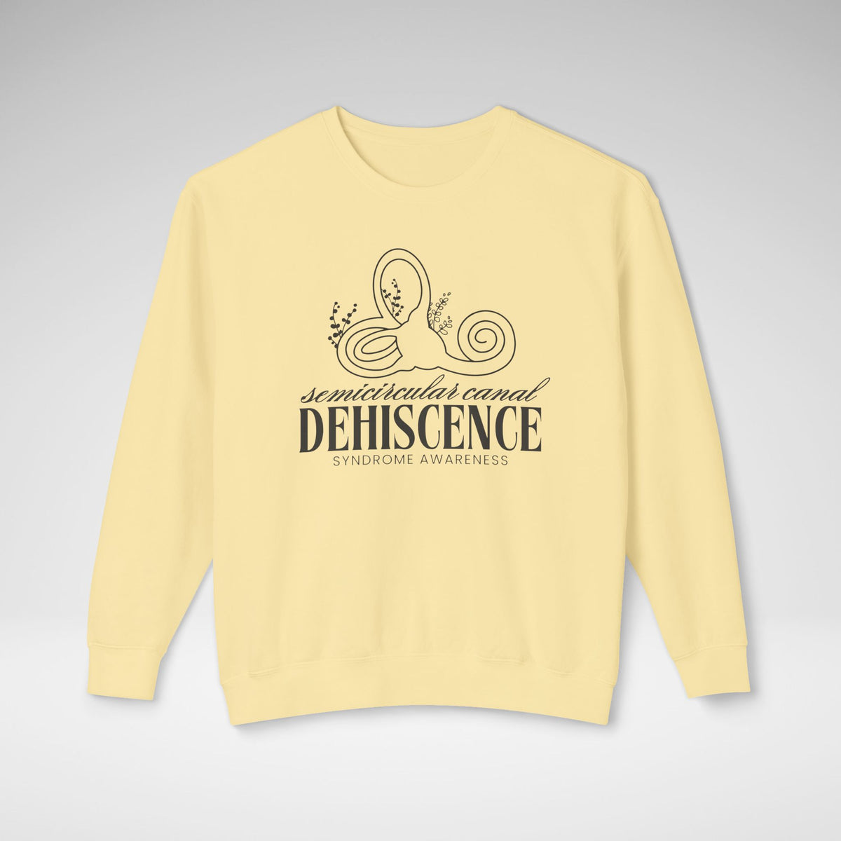Semicircular Canal Dehiscence Syndrome Awareness Unisex Lightweight Comfort Colors Crewneck Sweatshirt