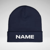 Team Knit Beanie – Custom Text Winter Hat