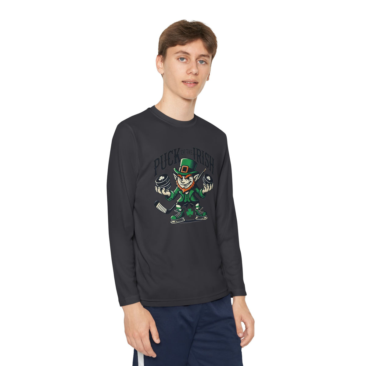 Puck of the Irish Youth Long Sleeve Competitor Tee