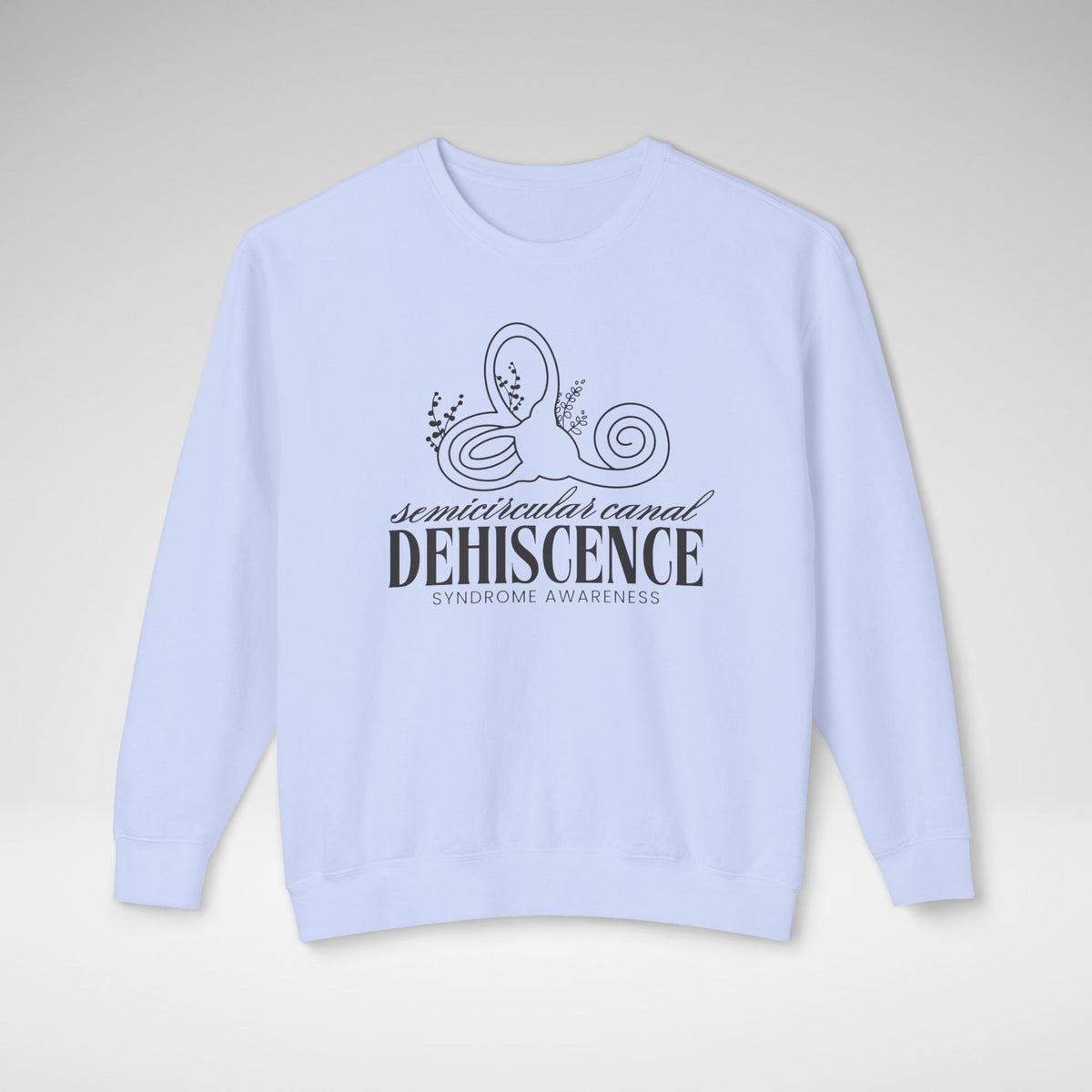 Semicircular Canal Dehiscence Syndrome Awareness Unisex Lightweight Comfort Colors Crewneck Sweatshirt