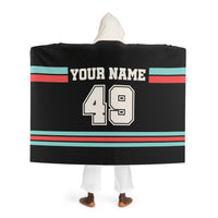 Custom Team Blanket Hooded Sherpa Fleece Blanket – Cozy Oversized Hooded Throw