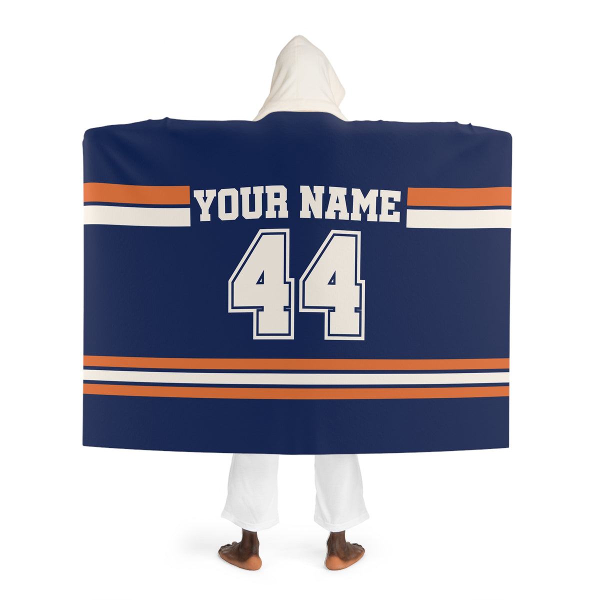 Custom Team Blanket Hooded Sherpa Fleece Blanket – Cozy Oversized Hooded Throw