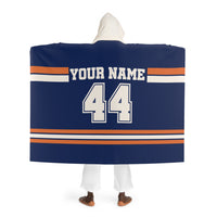 Custom Team Blanket Hooded Sherpa Fleece Blanket – Cozy Oversized Hooded Throw