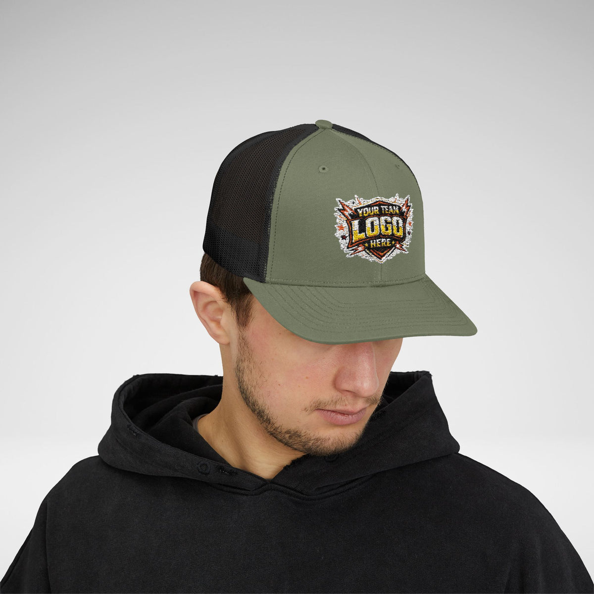 Custom Team Logo Patch Snapback Trucker Cap