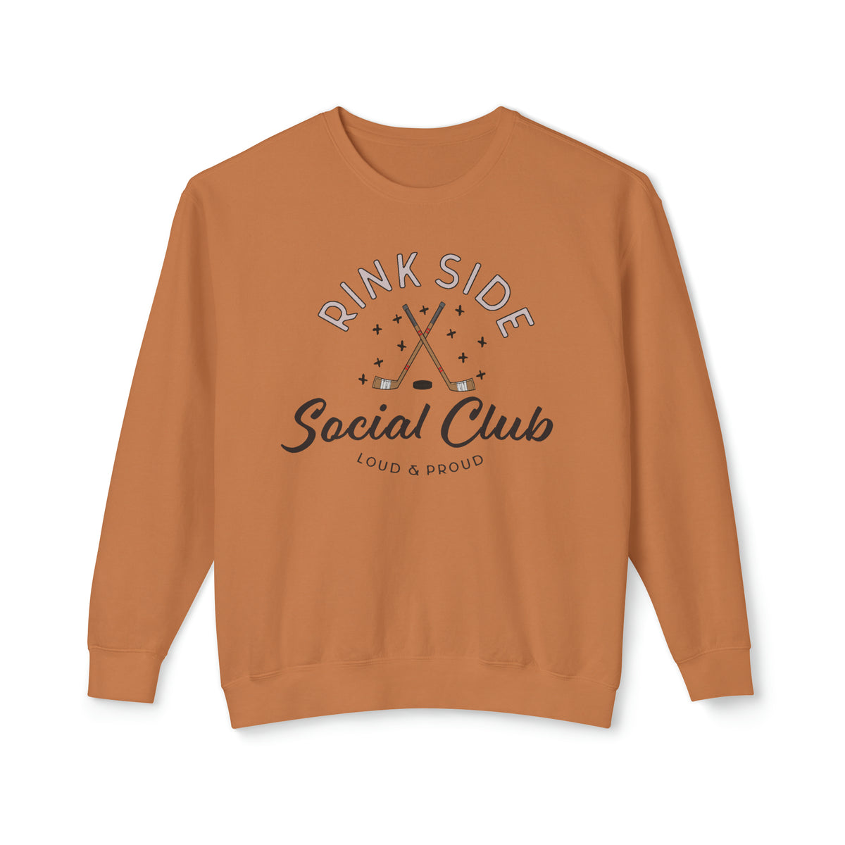 Rinkside Social Club Comfort Colors Unisex Lightweight Crewneck Sweatshirt