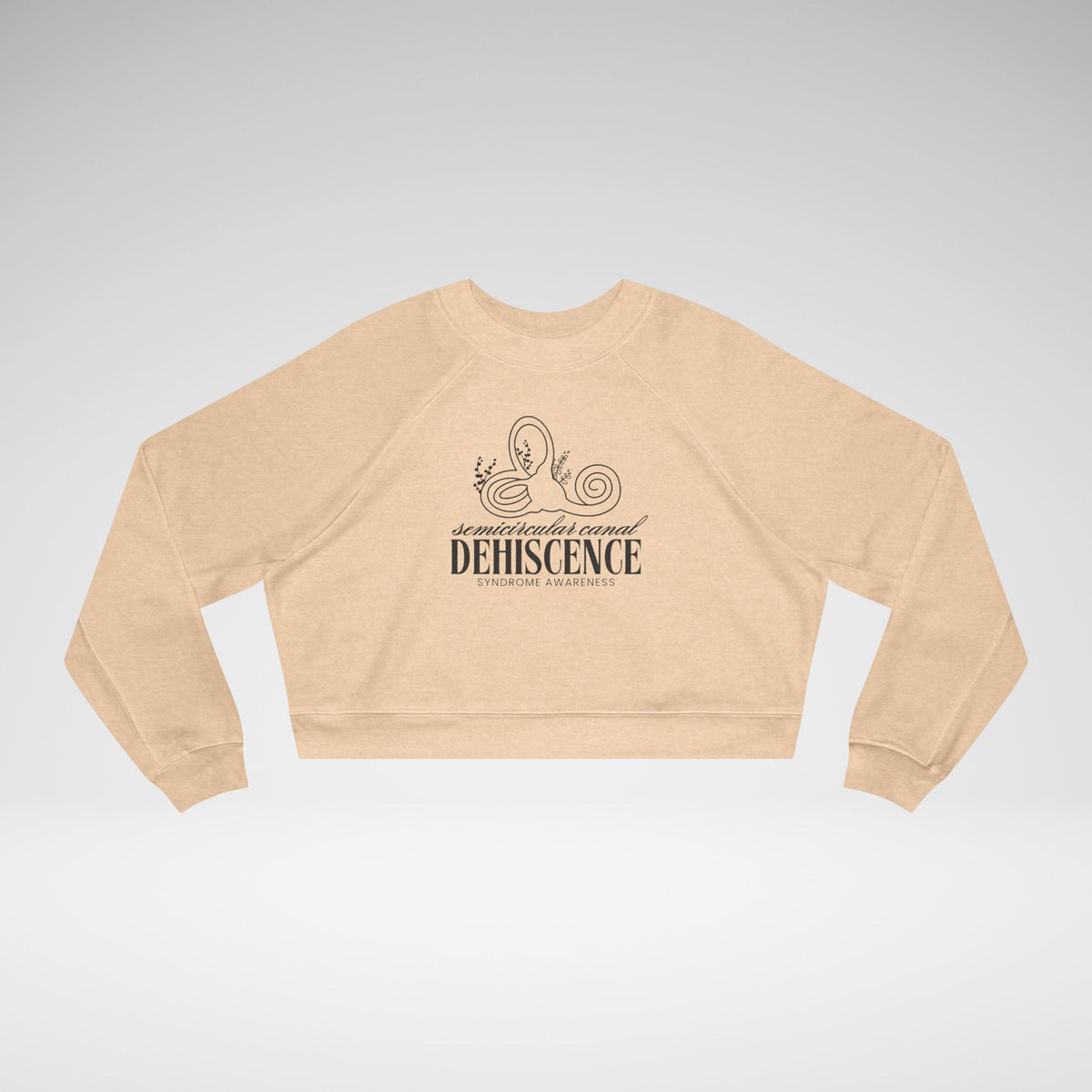Semicircular Canal Dehiscence Syndrome Awareness Women's Cropped Fleece Pullover