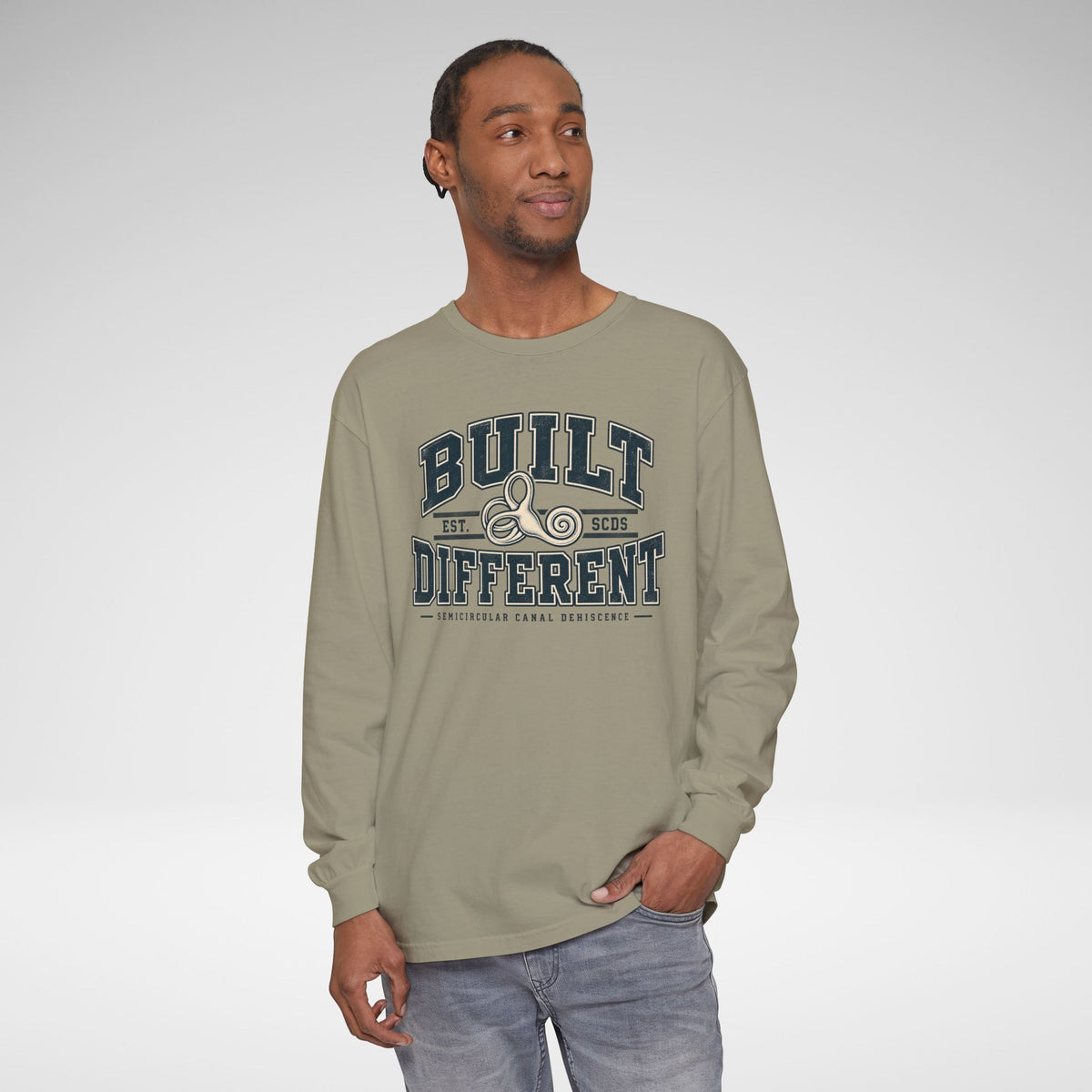 Built Different SCDS Awareness Comfort Colors Unisex Garment-dyed Long Sleeve T-Shirt