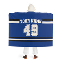 Custom Team Blanket Hooded Sherpa Fleece Blanket – Cozy Oversized Hooded Throw
