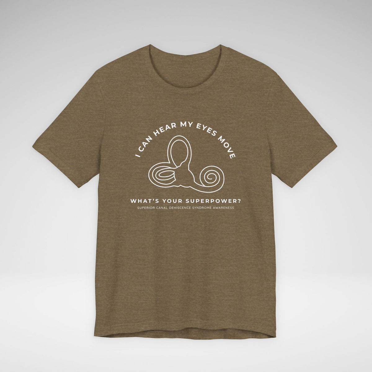 I Can Hear My Eyes Move SCDS Awareness Bella Canvas Unisex Jersey Short Sleeve Tee