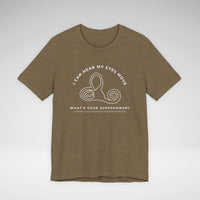 I Can Hear My Eyes Move SCDS Awareness Bella Canvas Unisex Jersey Short Sleeve Tee
