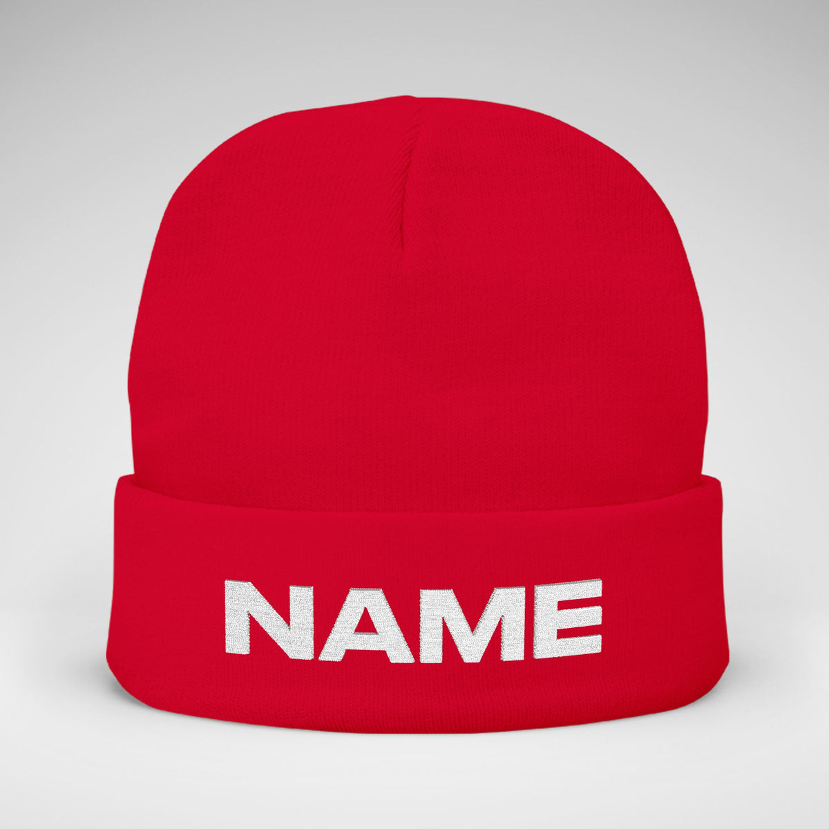 Team Knit Beanie – Custom Text Winter Hat