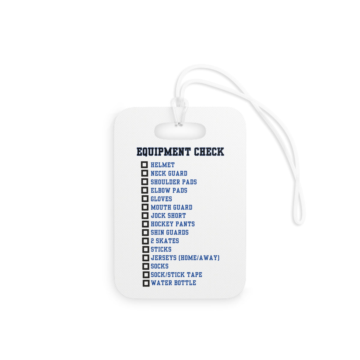 Equipment Check Bag Tag