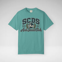 Personalizable SCDS Anti Social ClubComfort Colors Unisex Garment-Dyed T-shirt