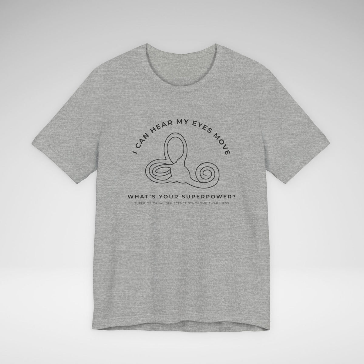 I Can Hear My Eyes Move SCDS Awareness Bella Canvas Unisex Jersey Short Sleeve Tee