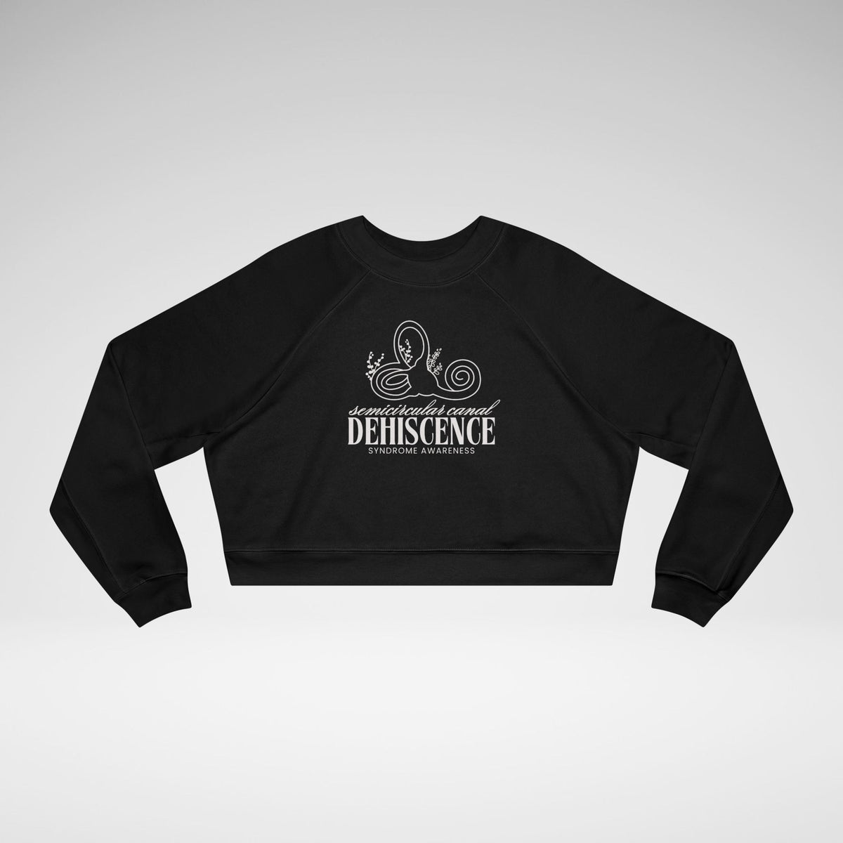 Semicircular Canal Dehiscence Syndrome Awareness Women's Cropped Fleece Pullover