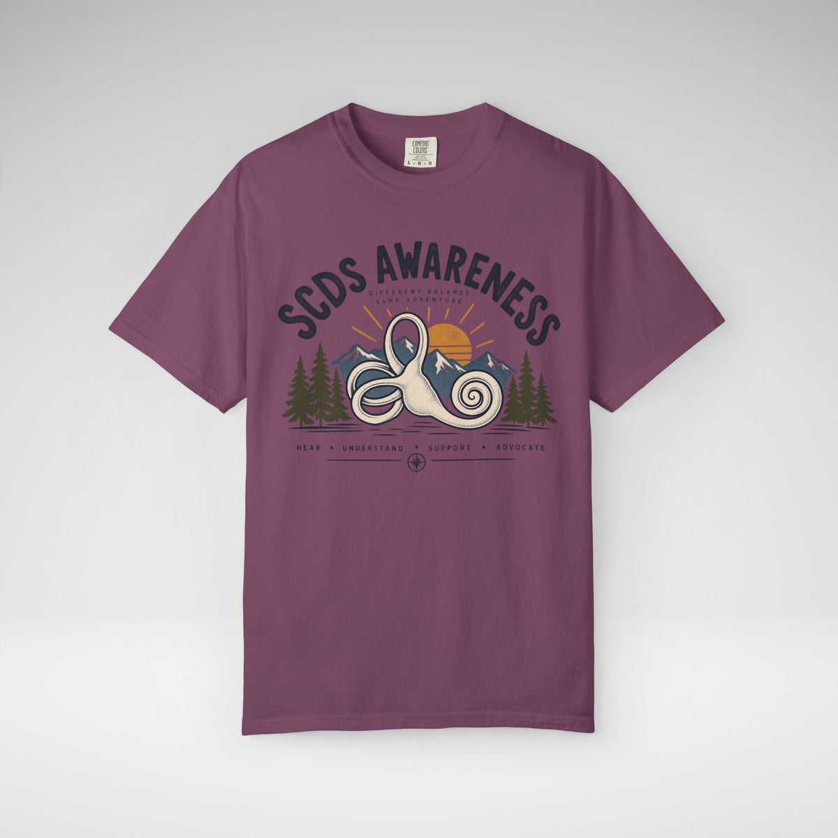 SCDS Awareness “Different Balance, Same Adventure” Comfort Colors Unisex Garment-Dyed T-shirt