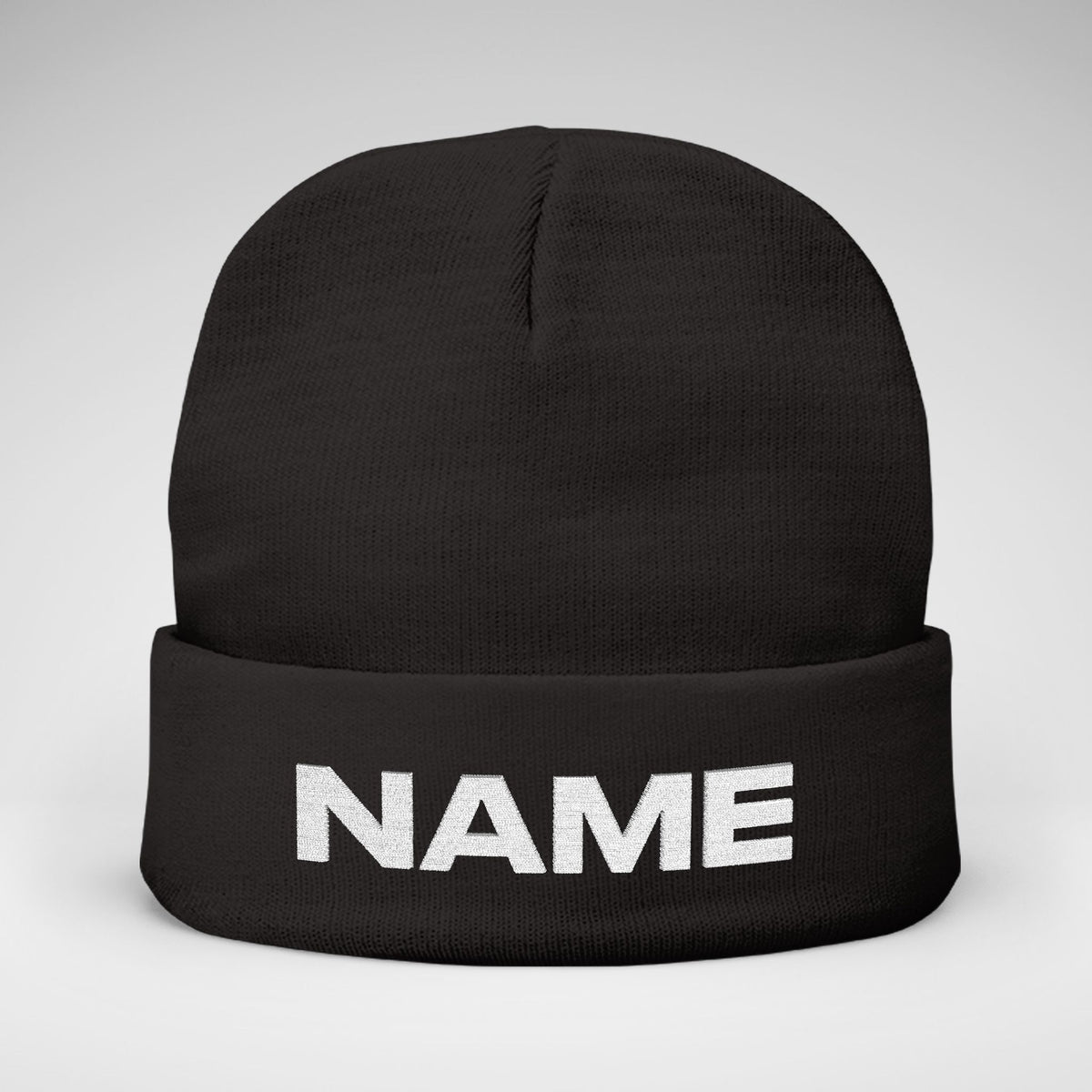 Team Knit Beanie – Custom Text Winter Hat