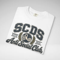 Personalizable SCDS Anti Social ClubComfort Colors Unisex Garment-Dyed T-shirt