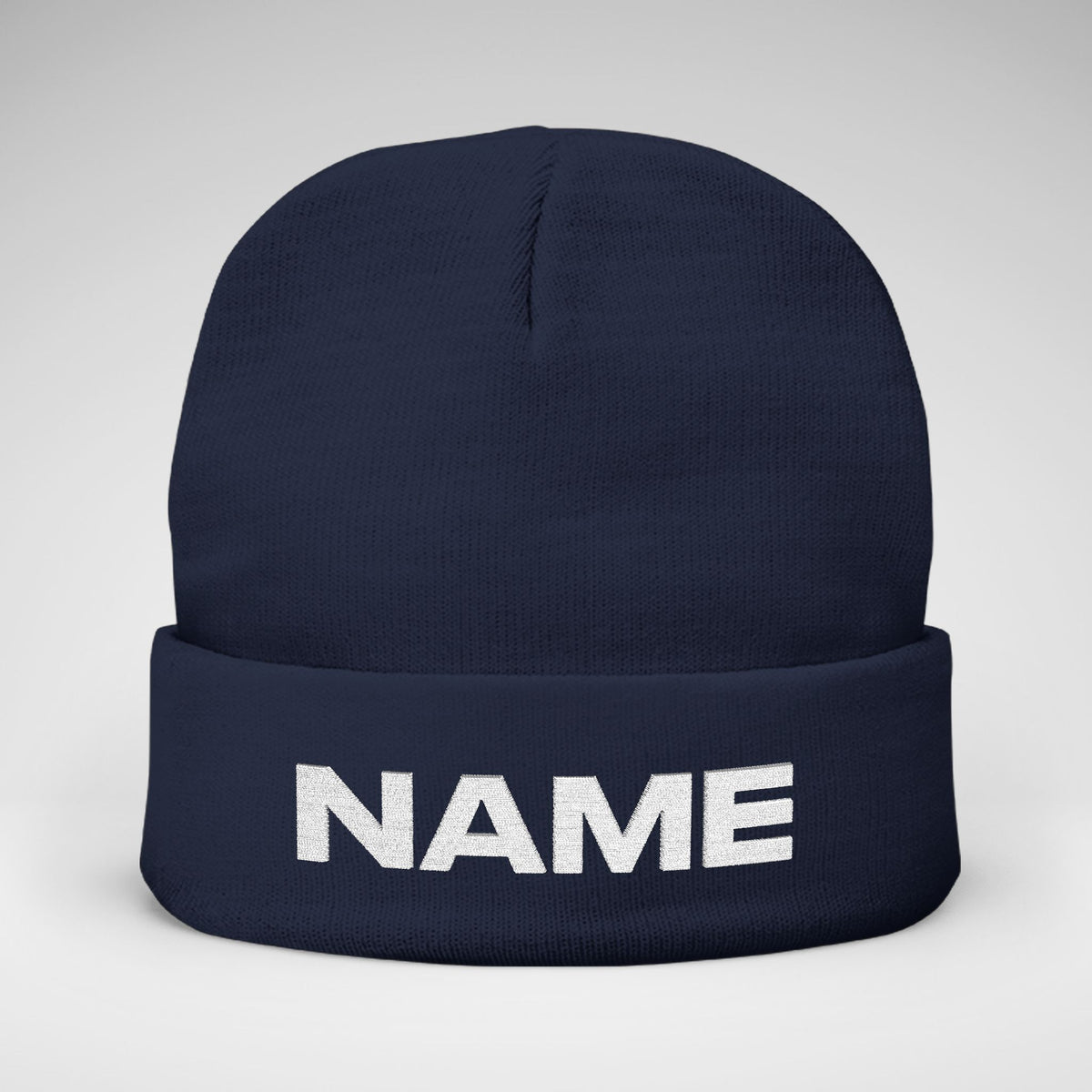 Team Knit Beanie – Custom Text Winter Hat